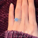 Square Diamond Cut Engagement Ring